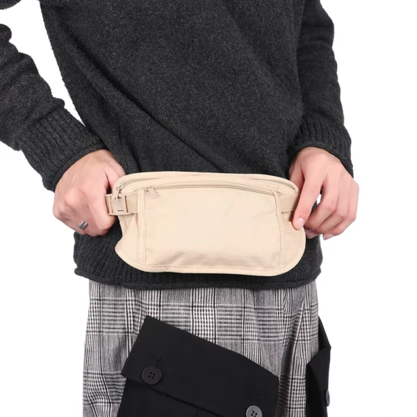 1pc New Cloth Waist Bags Travel Pouch Hidden Wallet Passport Money Waist Belt Bag Slim Secret Security Useful Bags Chest Packs - Image 4