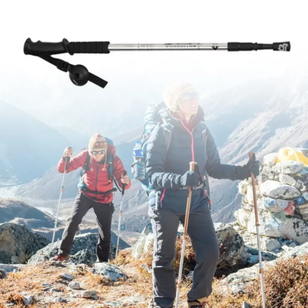Alpenstock Convenient Pressure Resistance Walking Stick Ergonomic Design Multi-Function Self-Defense Stick For Mountaineering - Image 3