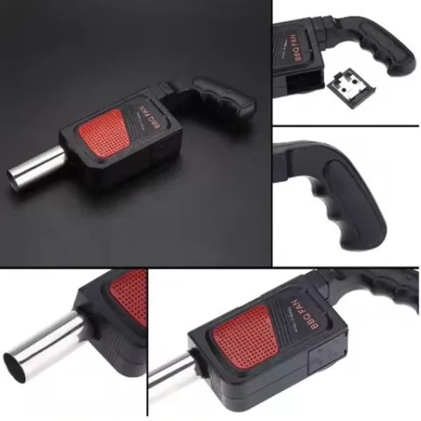Barbecue Blower Portable Handheld Electric BBQ Fan Air Blower for Outdoor Camping Picnic Grill Cooking Tool - Image 2