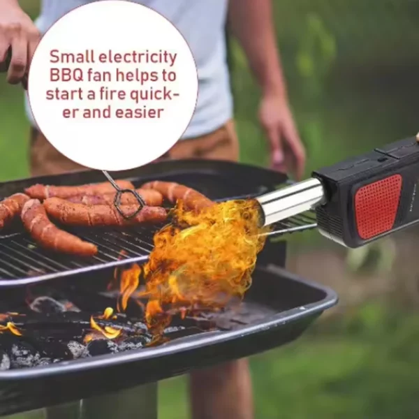 Barbecue Blower Portable Handheld Electric BBQ Fan Air Blower for Outdoor Camping Picnic Grill Cooking Tool - Image 6