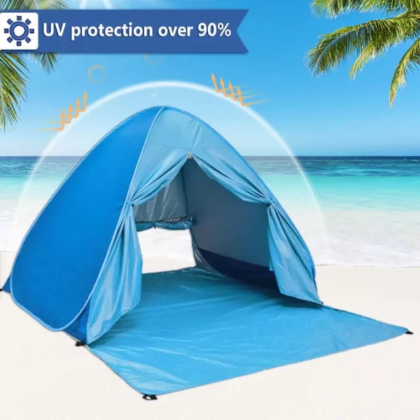 Beach Shelter Uv Protection Pop-up Beach Tent 2-3 Person Waterproof Portable Tent For Family Camping Garden - Image 6