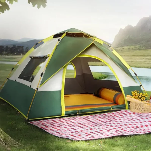 Camping Tent Waterproof Camping Tent For 2-3 Persons 2 Doors Waterproof Sunshade Tents For Camping Picnic Beach Garden Outdoor - Image 3