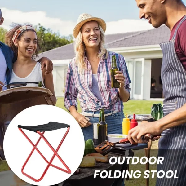Folding Chair High Stability Strong Load-bearing Waterproof Compact Size Portable Collapsible Stool Chair Camping Supplies - Image 2