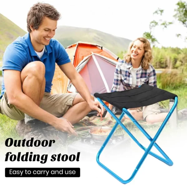 Folding Chair High Stability Strong Load-bearing Waterproof Compact Size Portable Collapsible Stool Chair Camping Supplies - Image 5