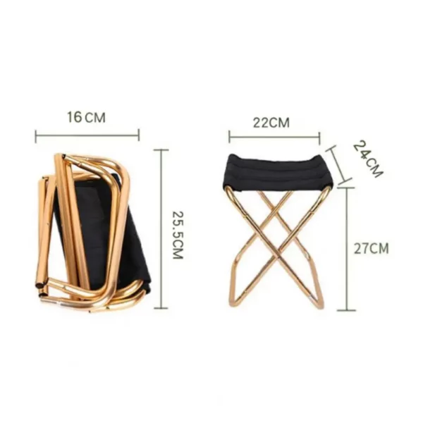 Folding Chair High Stability Strong Load-bearing Waterproof Compact Size Portable Collapsible Stool Chair Camping Supplies - Image 6