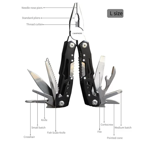 Outdoor Multitool Camping Portable Stainless Steel Edc Folding Multifunction Tools Emergency survival Knife Pliers - Image 5