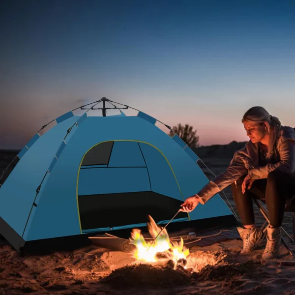 Pop Up Tent -2 Person Camping Tent Easy To Install Portable Folding Outdoor Travel Backpacking Waterproof Sun Shelter Tents - Image 3