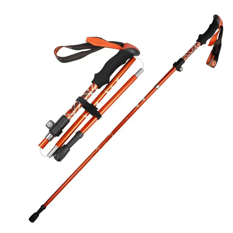 Trekking Stick 5-Section Telescopic Folding Trekking Poles Outdoor Camping Ultralight Portable Foldable Walking Hiking Stick - Image 6