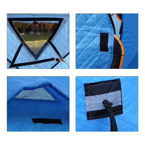 Winter Portable Ice Fishing Tent Outdoor Winter Fishing Tent Cotton Warm Thickened Cold Multi-person Snow Fishing House supplies - Image 5