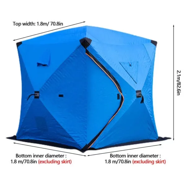 Winter Portable Ice Fishing Tent Outdoor Winter Fishing Tent Cotton Warm Thickened Cold Multi-person Snow Fishing House supplies - Image 6